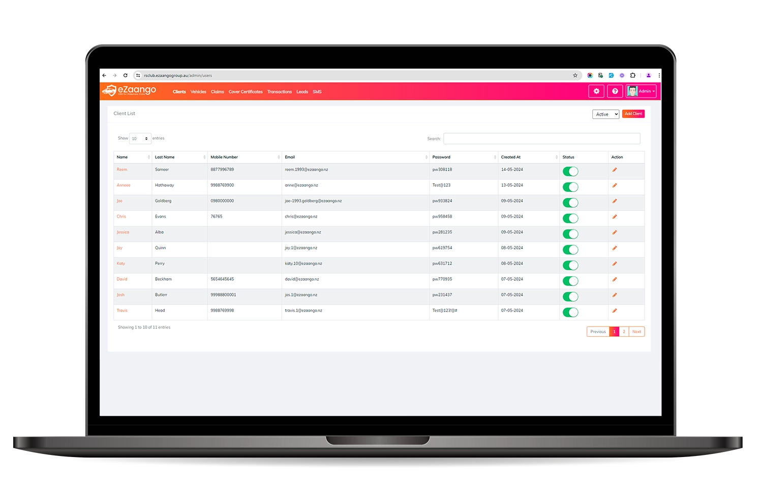 Client Management